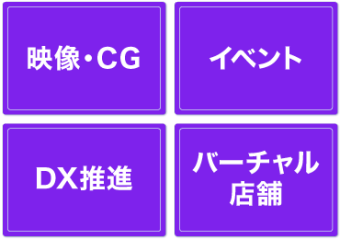 映像・CG　イベント　DX推進　バーチャル店舗